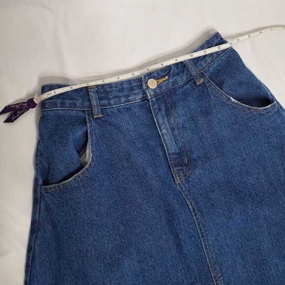ANAP MIMPI denim skirt Japan distressed midi blue jean M - Picture 10 of 12